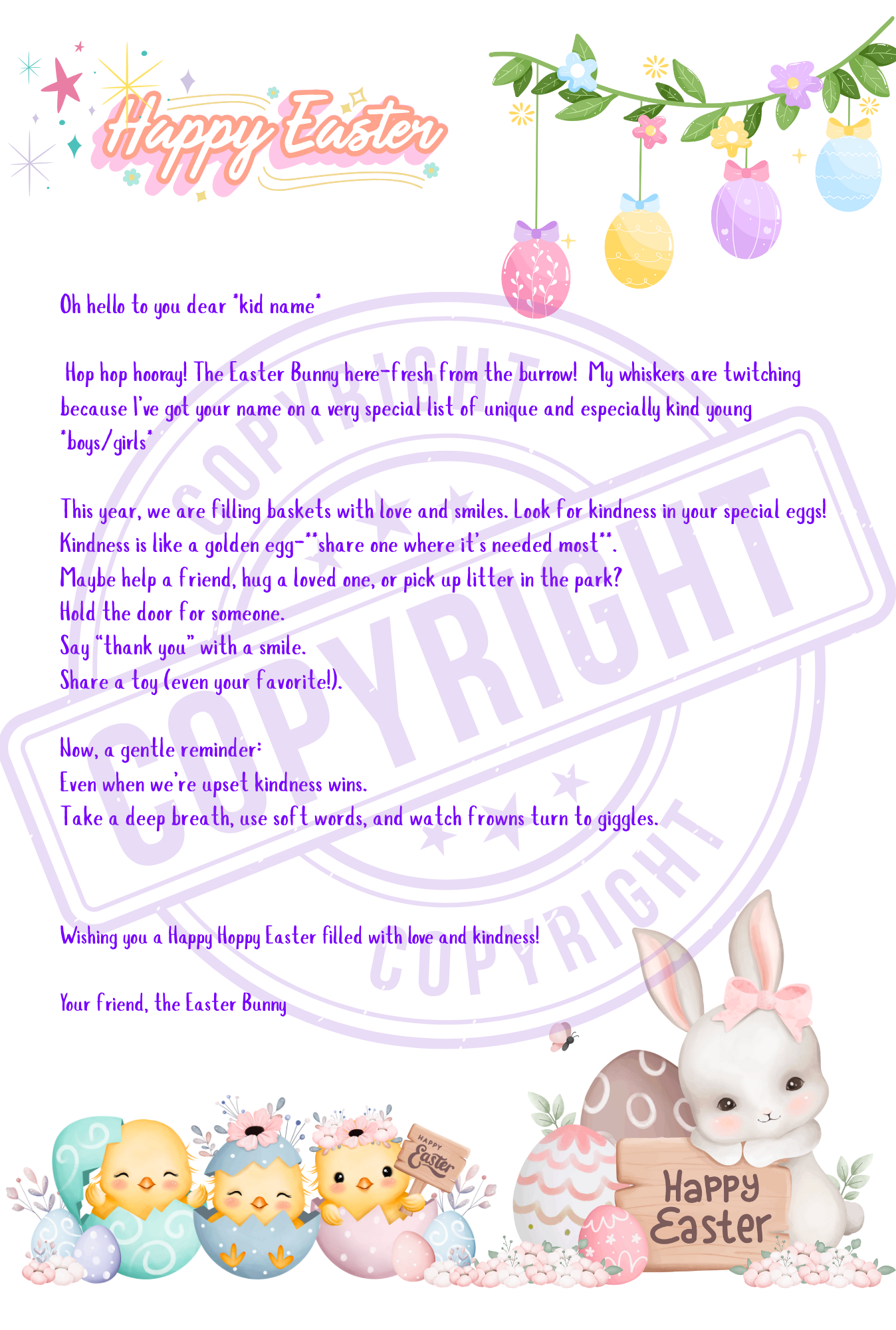 Easter Bunny Letter - Image 3